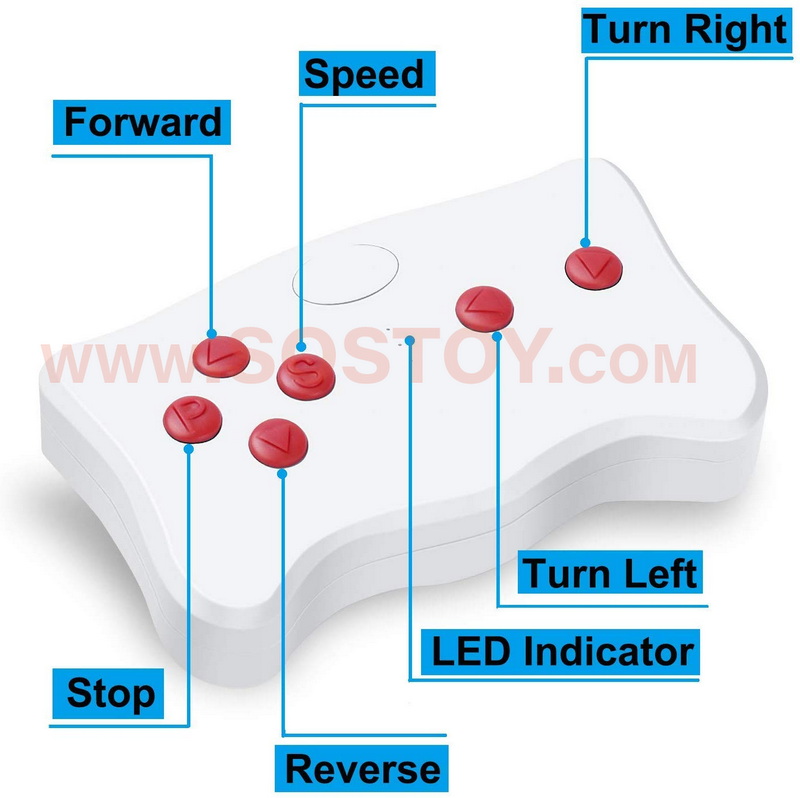 ریموت ماشین شارژی ویلی دکمه قرمز  2.4G