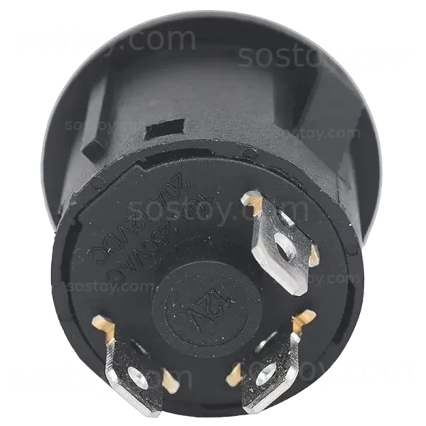 کلید استارت ماشین شارژی گرد کوچک سه پین 3pin - تصویر 5